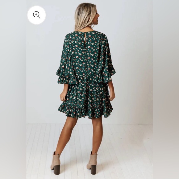 Meritt Floral Green Dress - Picture 4 of 6